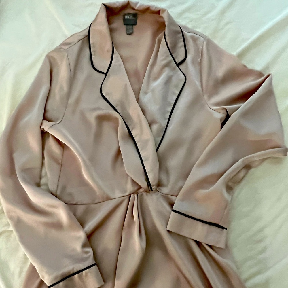 ASOS satin shirt with peplum waist.
